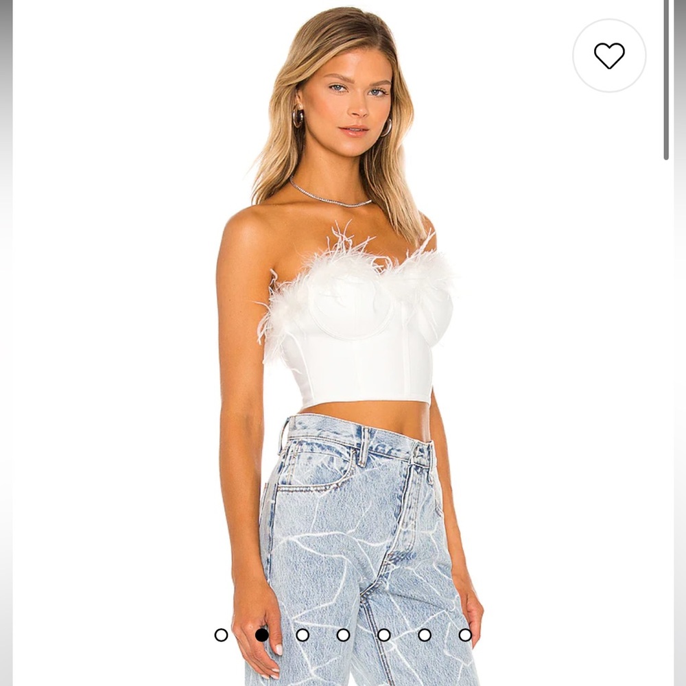 Ramona bustier top in white